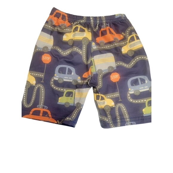 Toddler Boys‎ 2T Car Print Elastic Waist Blue Shorts - Picture 1 of 3